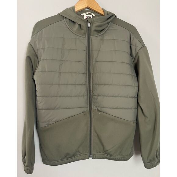 Avalanche Jackets & Blazers - Avalanche Hoodie Sweatshirt Womens M Green Full Zip Padded Hiking Gear Running